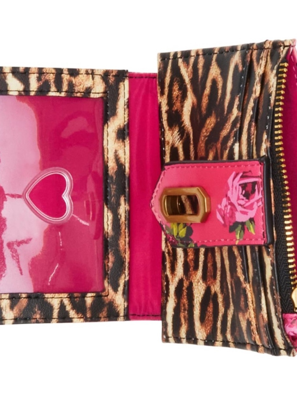 Betsey Johnson leopard floral bifold wallet - Picture 6 of 13